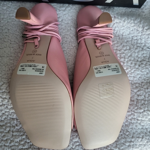 Aqua Womens Lunay Leather Open Toe Dress Sandals 7 B - Picture 9 of 10